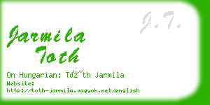 jarmila toth business card